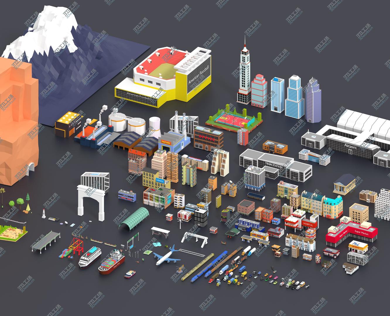 images/goods_img/202105071/3D Low Poly City Pack/1.jpg